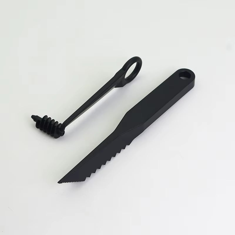 Piranha V-Shaped Serrated Vegetable Fruit Slicer Decorative Pattern Cutter with Stainless Steel Blade Non-Slip Handle for Salad