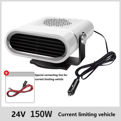 12V 24V Car Fan Heater Defogging and Defrosting Heater for Front Windshield of Cars Mini Portable Car Heating Machine