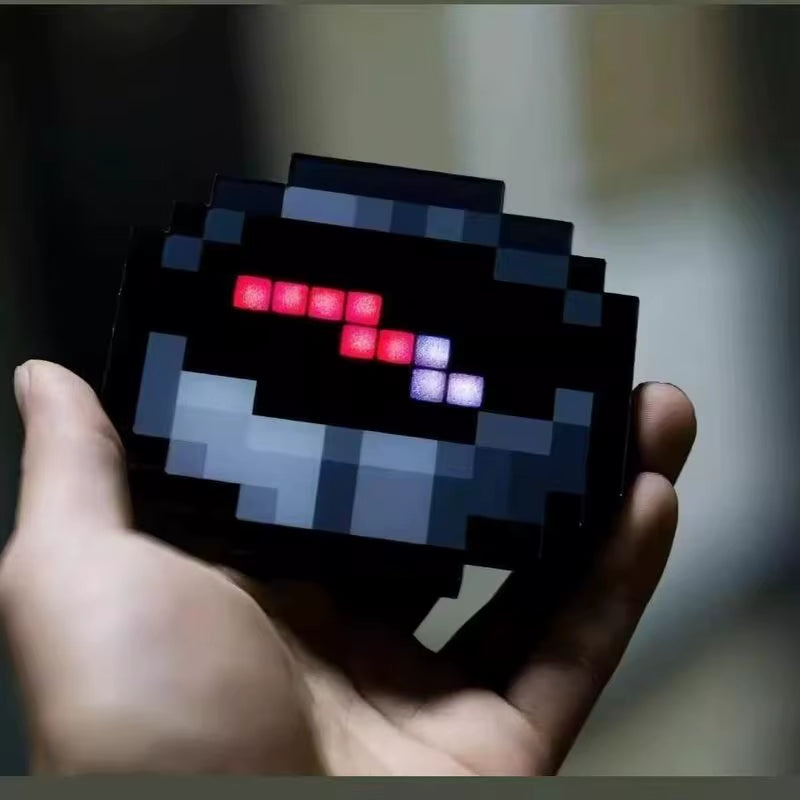 3D Printed Mc Compass Magnetic Game Keychain Pixel Pendant Simple Design Home Decoration Craft Ideal Birthday Festival Gift